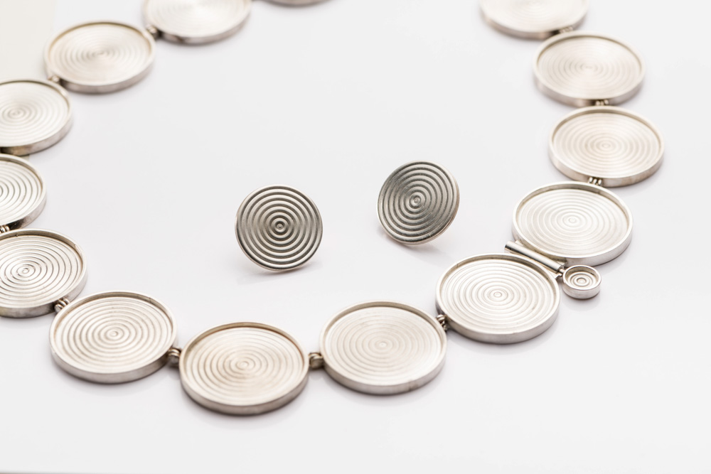 Kette Silber konZENtrische Kreise