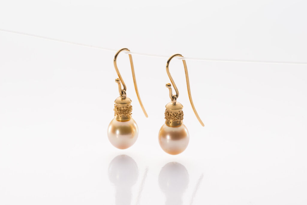 Ohrschmuck Gold Perle Granulation