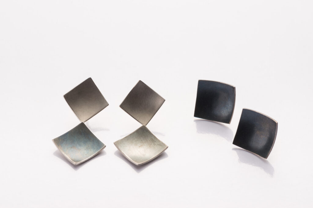 Ohrschmuck Silber Quadrathe