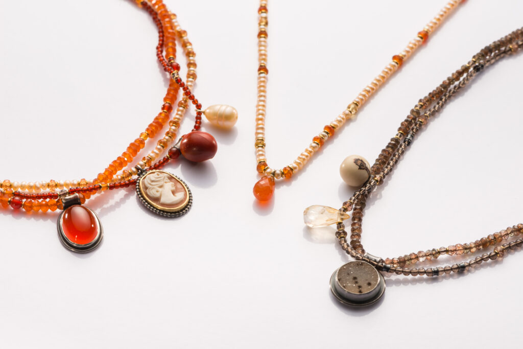 Sammelsuriumkette div. Edelsteine – einzeln