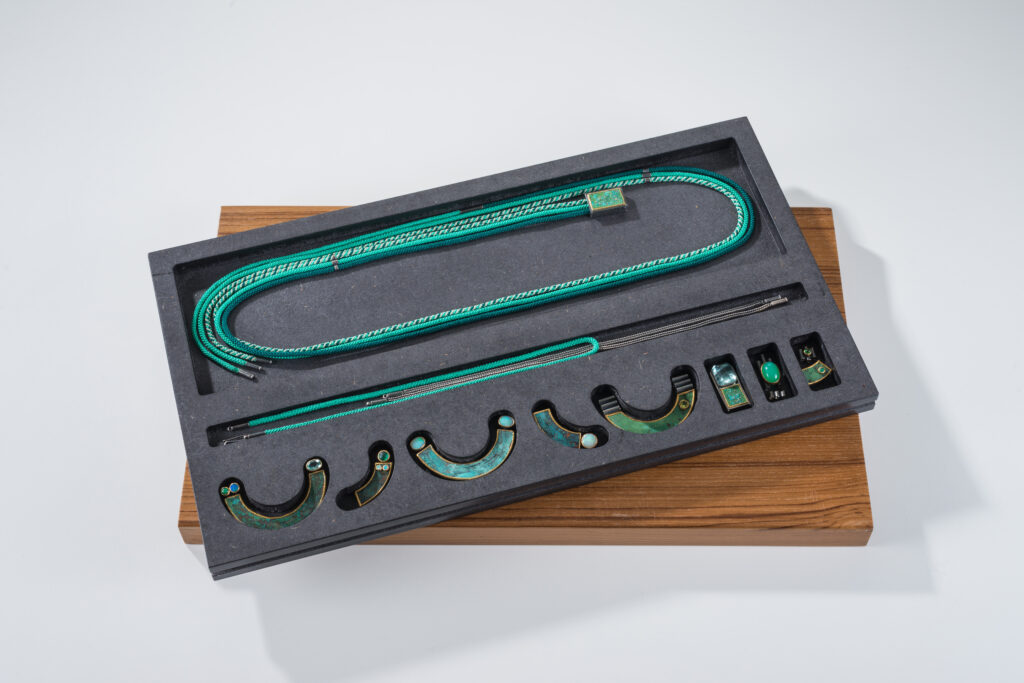 Schmuckensemble patiniertes Kupfer